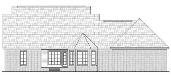 Home Plan Rear Elevation for HPG-1635