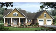 This is the front elevation for these Traditional House Plans
