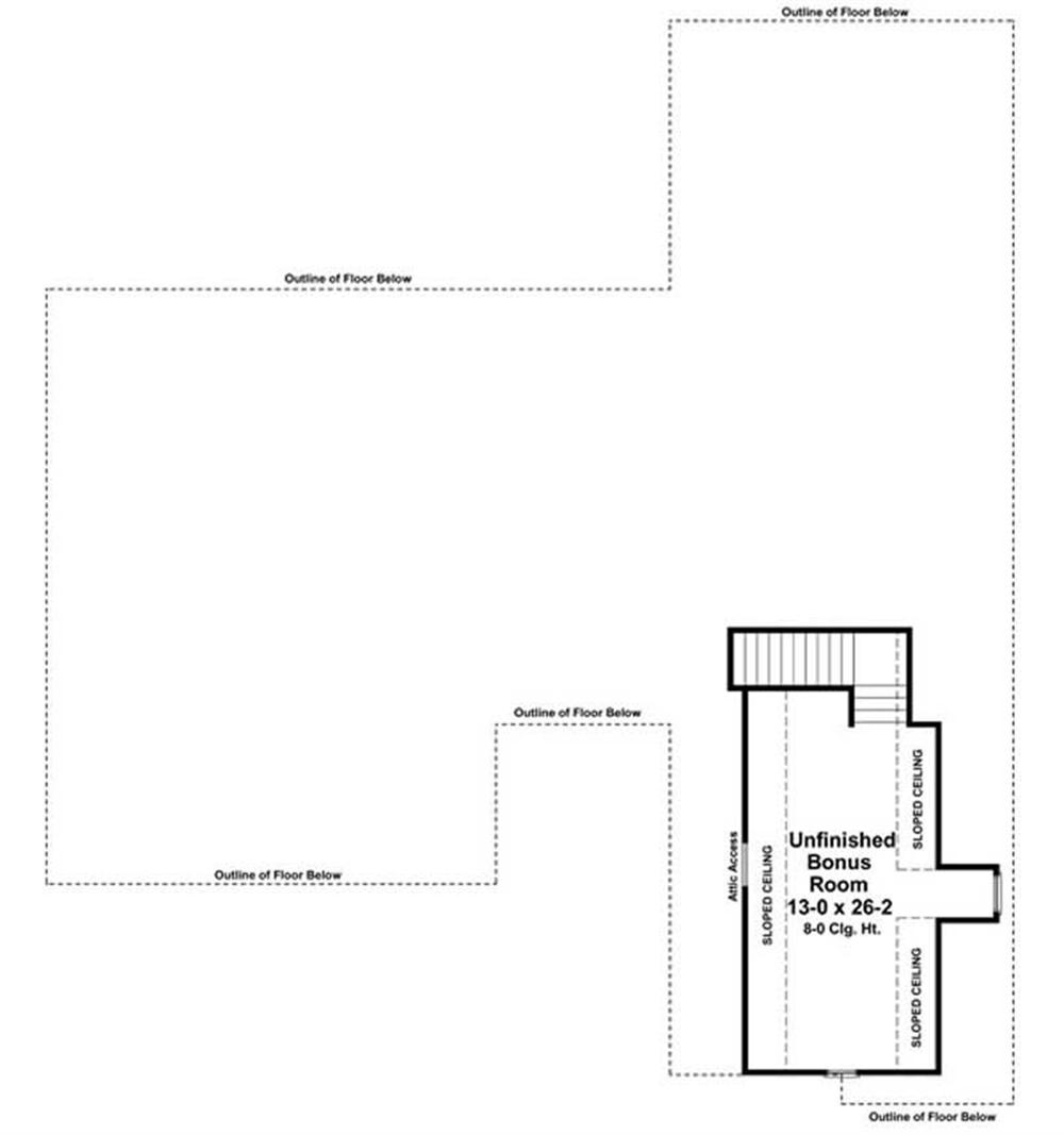 Floor Plan Bonus Room for country house plans # HPG-2266-1