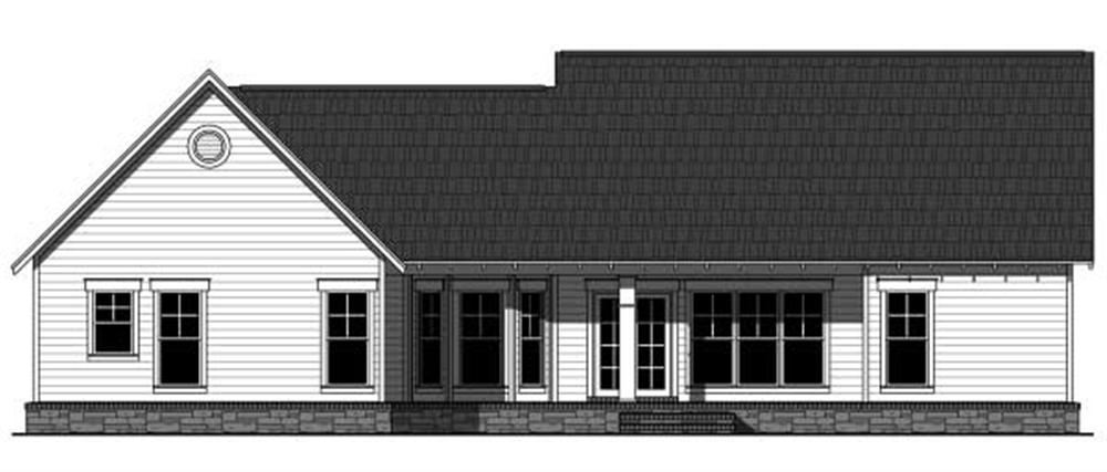 Home Plan Rear Elevation