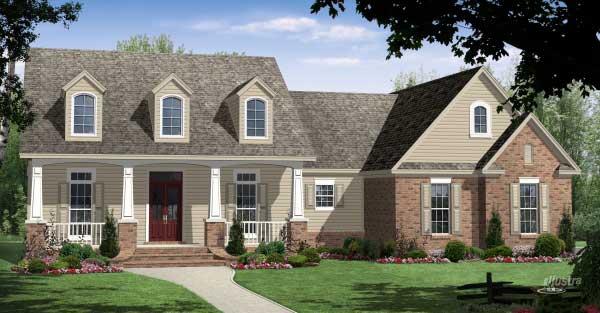 This is a computerized rendering for these Traditional Home Plans.