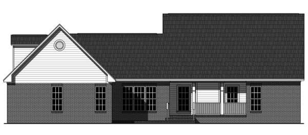 Home Plan Rear Elevation