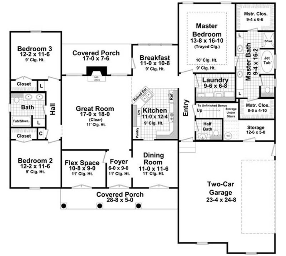 Main Floor Plan HPG-2100-2
