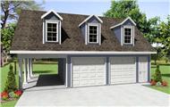 This is a computer rendering of these Garage Plans.