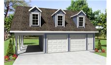 This is a computer rendering of these Garage Plans.