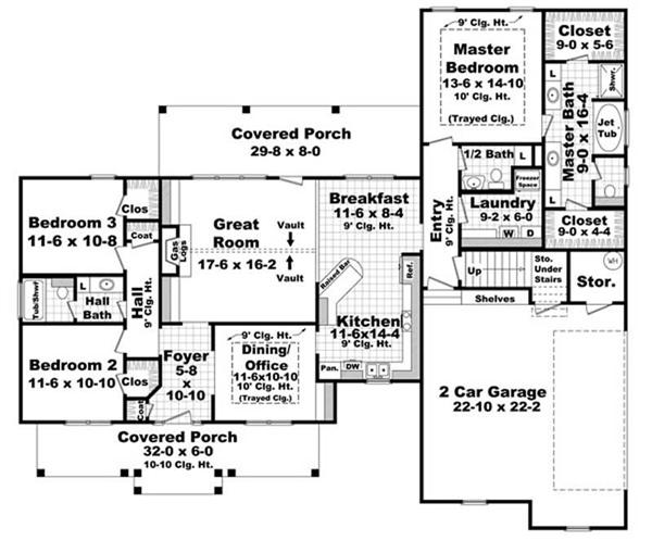 Main Floor Plan HPG-1900-2
