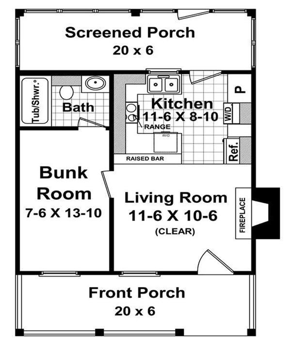 House Plan HGP-400-1 Main Floor Plan