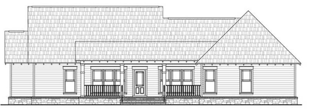 Home Plan Rear Elevation for HPG-1800-7