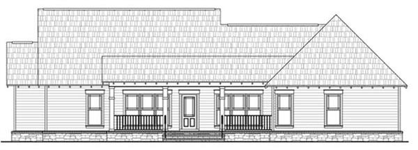 Home Plan Rear Elevation for HPG-1800-7