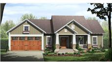 This is a 3D rendering for these Craftsman Home Plans.
