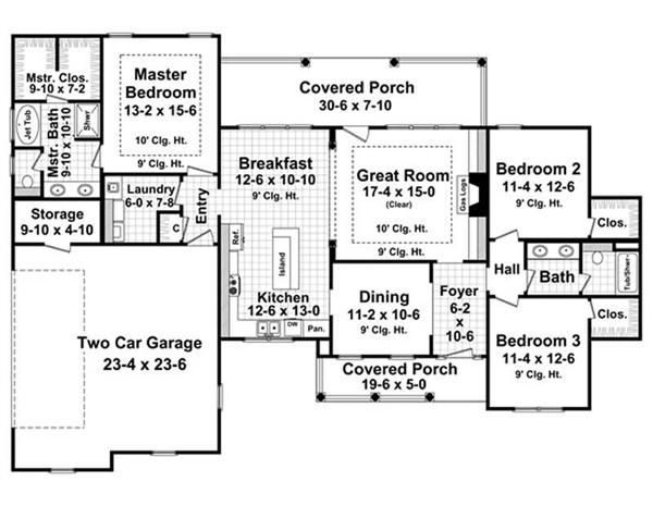 Floor Plan First Story for HPG-1800-6
