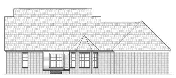 Home Plan Rear Elevation