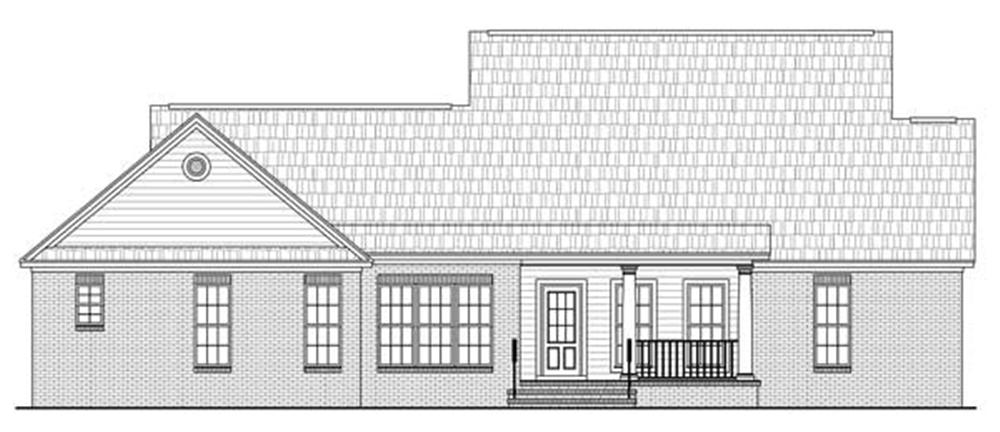 Home Plan Rear Elevation