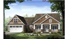This is a computer rendering of these Craftsman House Plans.