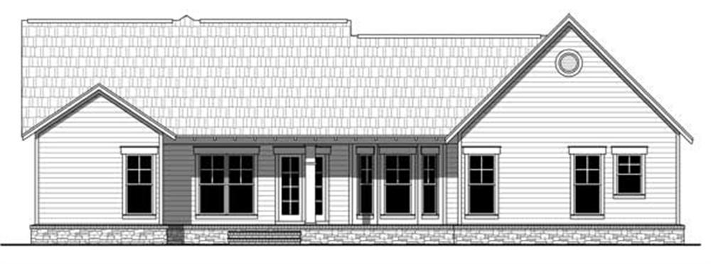 Home Plan Rear Elevation