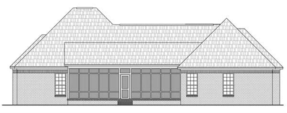 Home Plan Rear Elevation