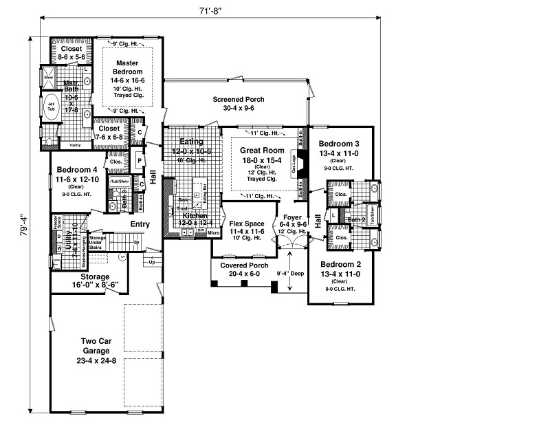 141-1097 house plan first floor