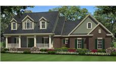 And this is a lovely CG image showing the front elevation of these Country Homeplans.