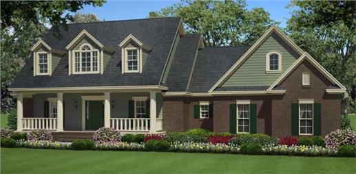 And this is a lovely CG image showing the front elevation of these Country Homeplans.
