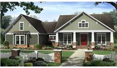 This is a colorful computer rendering of these Traditional Homeplans.