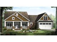 Here is a charming rendering of these Craftsman Home Plans.