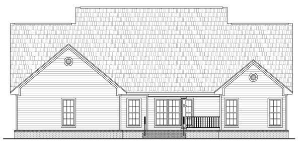 Home Plan Rear Elevation