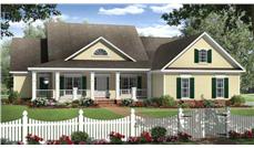 This is a great rendering of these Farmhouse Home Plans.