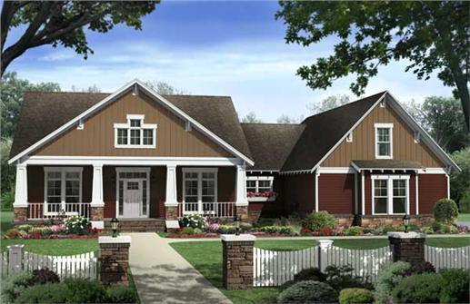 Once again, we have a computer rendering of a set of Craftsman Houseplans.