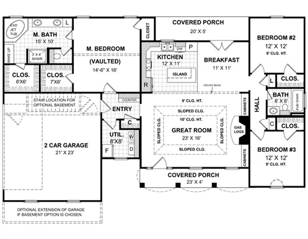 141-1134 house plan main floor