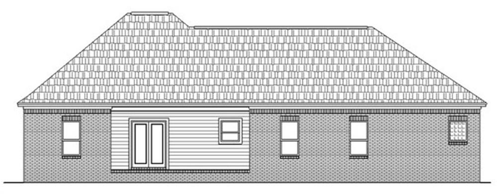 141-1134 house plan rear elevation