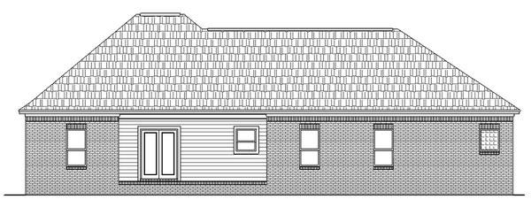 141-1134 house plan rear elevation