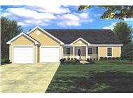 This is a computer rendering of these small house plans # 7823