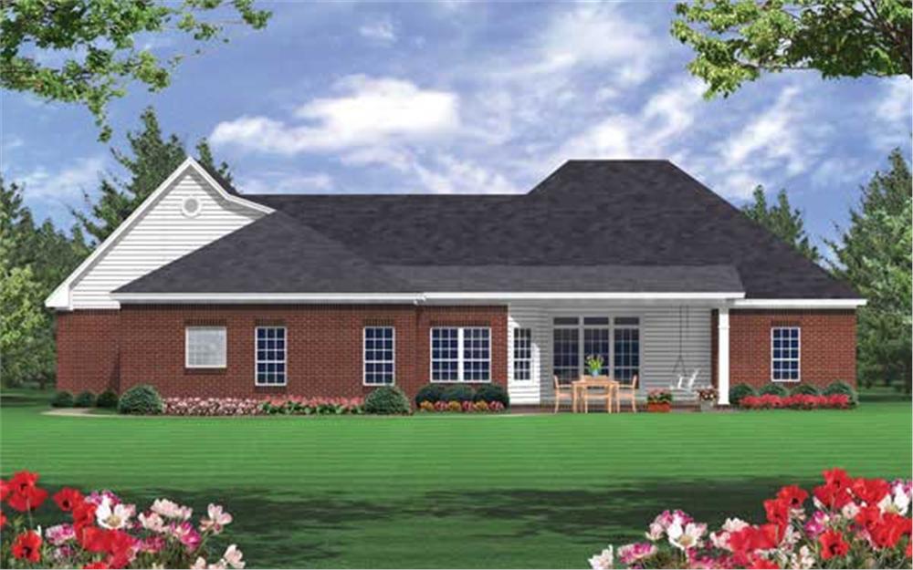 Home Plan Rear Elevation