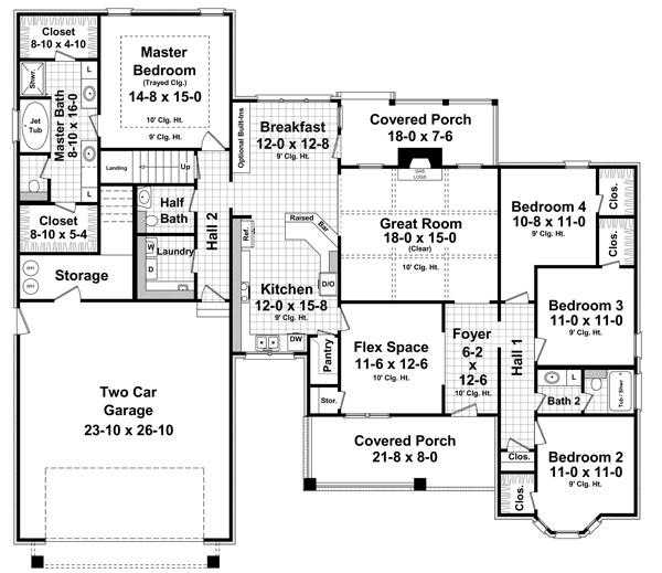 141-1236 house plan 1st floor