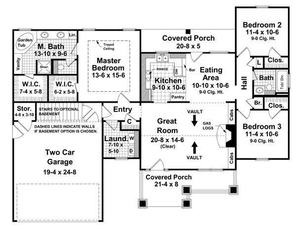 141-1238 house plan first floor