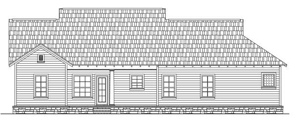 141-1238 house plan rear elevation
