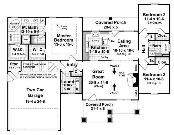 141-1238 house plan first floor