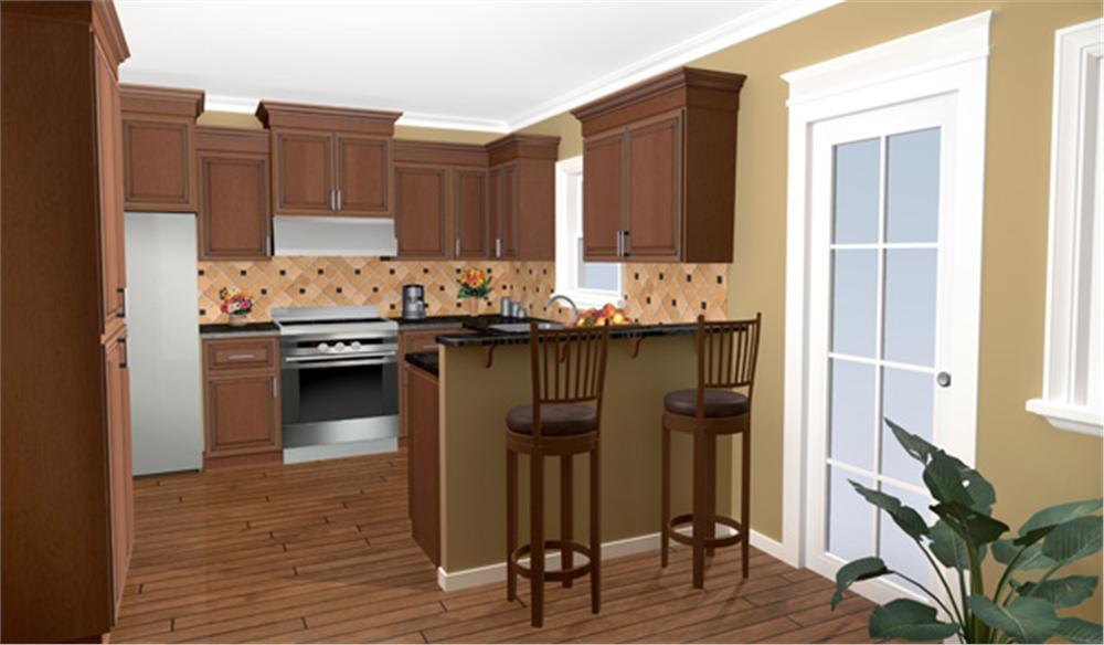 141-1238 house plan kitchen view 2