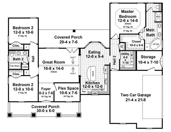 141-1241 house plan first floor