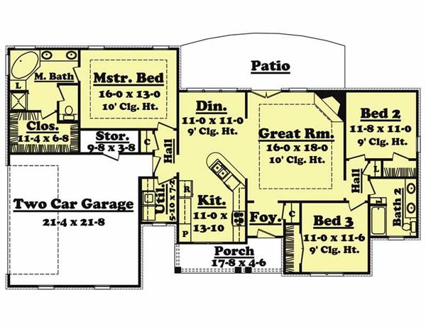 Main Floor Plan BB-1600-4
