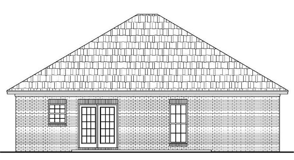 Home Plan Rear Elevation