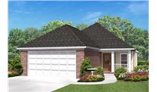 The image seen here is a front elevation of these Traditional Home Plans.