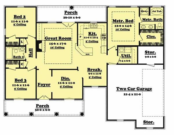 Main Floor Plan BB-1600-5