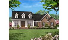 Traditional House Plans color elevation.
