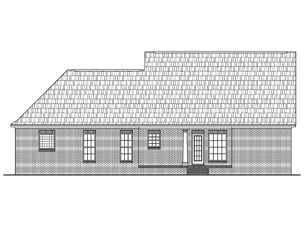 Home Plan Rear Elevation