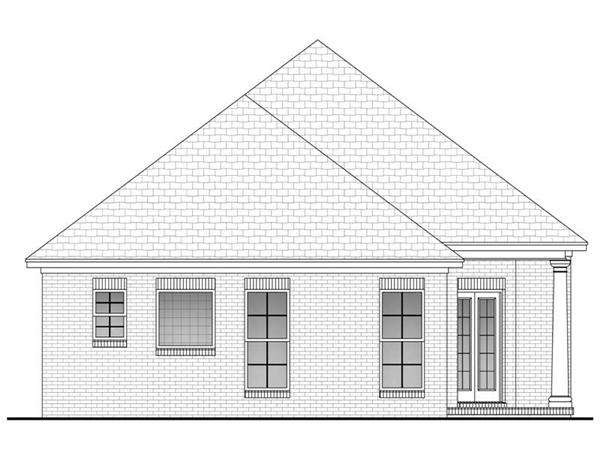 Home Plan Rear Elevation