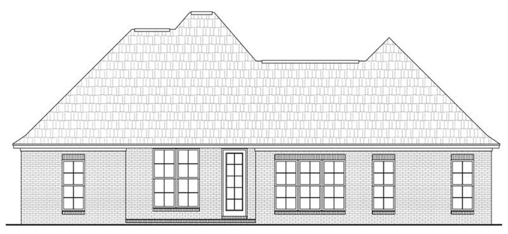 Home Plan Rear Elevation