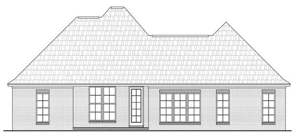 Home Plan Rear Elevation