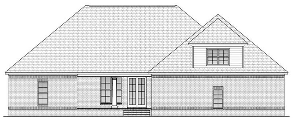 Home Plan Rear Elevation