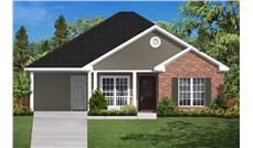 This is a colored rendering of these Traditional Small Home Plans
